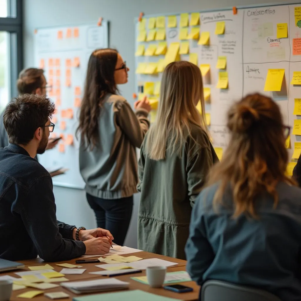 Taller de innovación con participantes comprometidos.